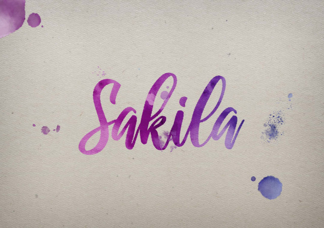 Free photo of Sakila Watercolor Name DP