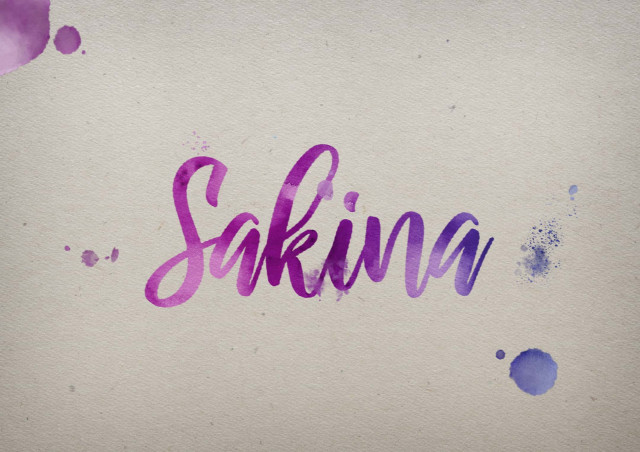 Free photo of Sakina Watercolor Name DP