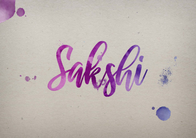 Free photo of Sakshi Watercolor Name DP