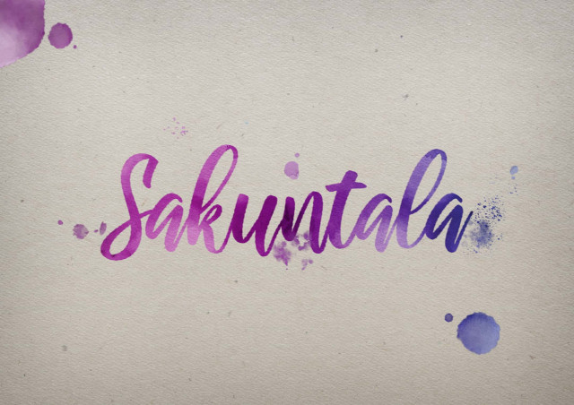 Free photo of Sakuntala Watercolor Name DP