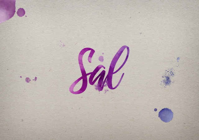 Free photo of Sal Watercolor Name DP