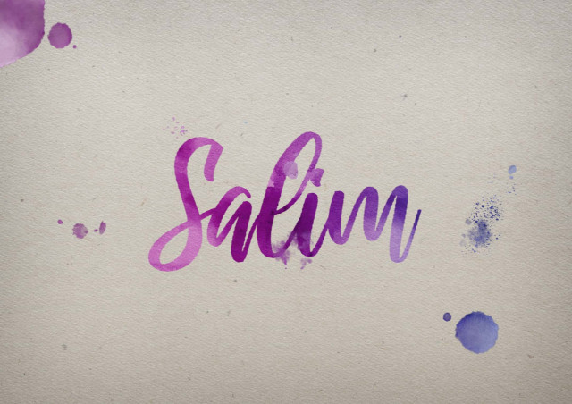 Free photo of Salim Watercolor Name DP