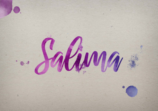 Free photo of Salima Watercolor Name DP