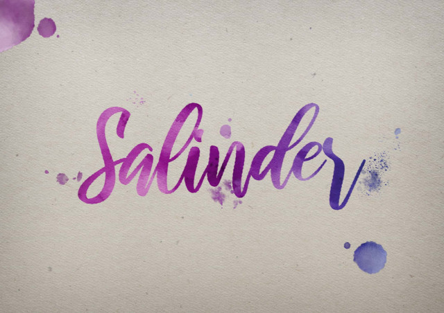 Free photo of Salinder Watercolor Name DP