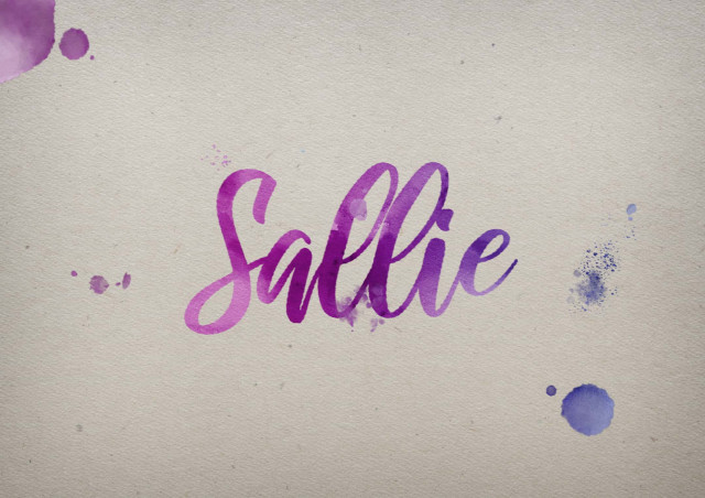 Free photo of Sallie Watercolor Name DP