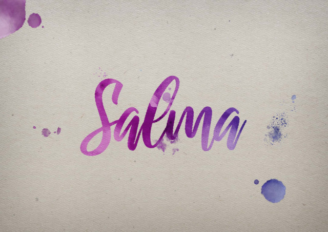 Free photo of Salma Watercolor Name DP