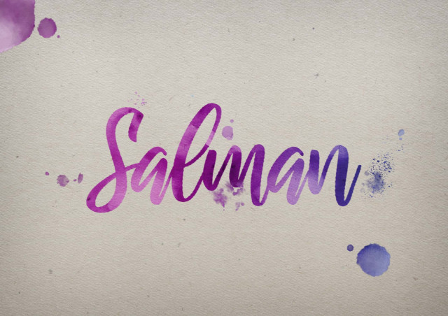 Free photo of Salman Watercolor Name DP