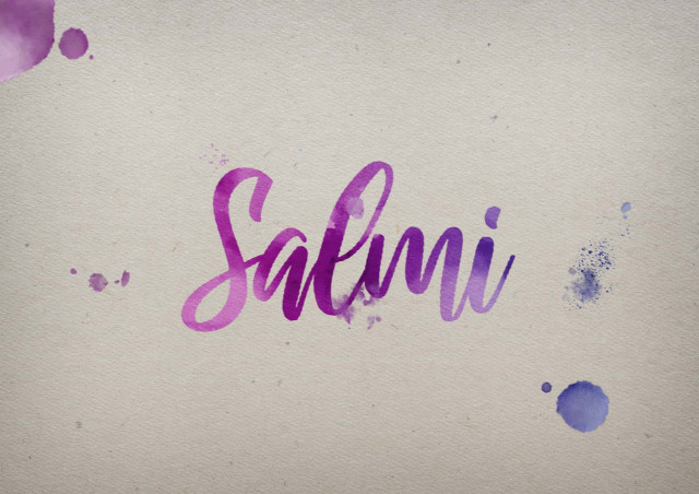 Free photo of Salmi Watercolor Name DP