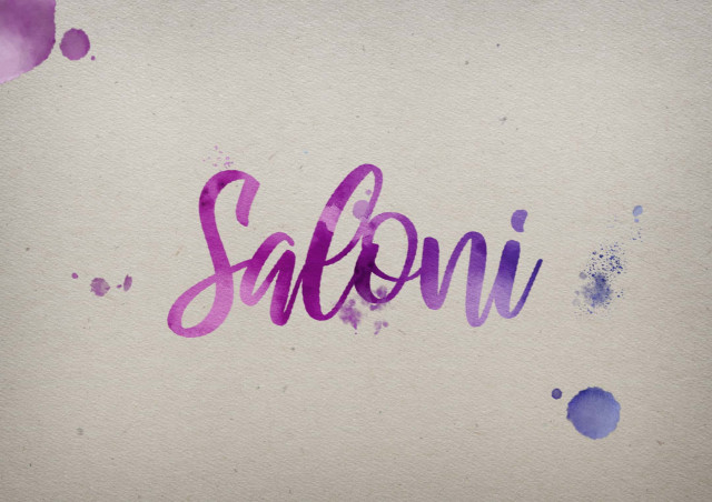 Free photo of Saloni Watercolor Name DP