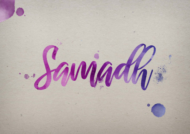 Free photo of Samadh Watercolor Name DP