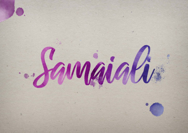 Free photo of Samaiali Watercolor Name DP