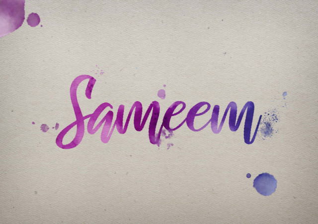 Free photo of Sameem Watercolor Name DP