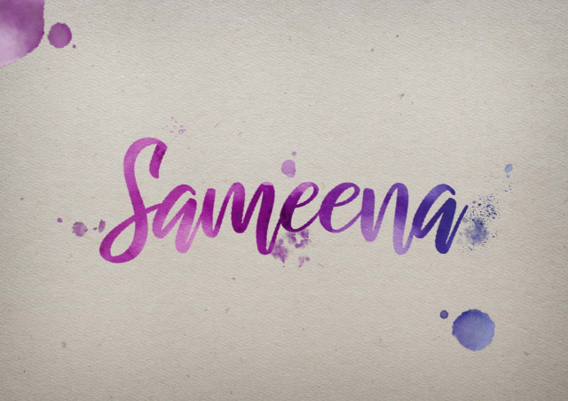 Free photo of Sameena Watercolor Name DP