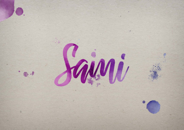 Free photo of Sami Watercolor Name DP