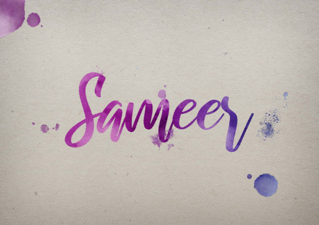 Free photo of Sameer Watercolor Name DP