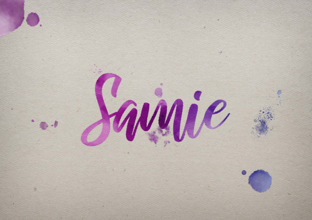 Free photo of Samie Watercolor Name DP