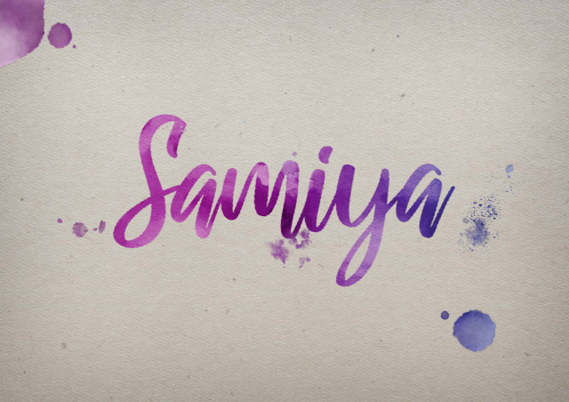 Free photo of Samiya Watercolor Name DP