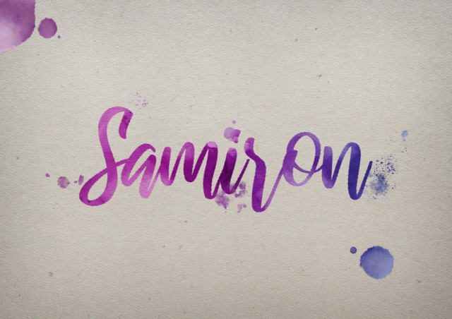 Free photo of Samiron Watercolor Name DP