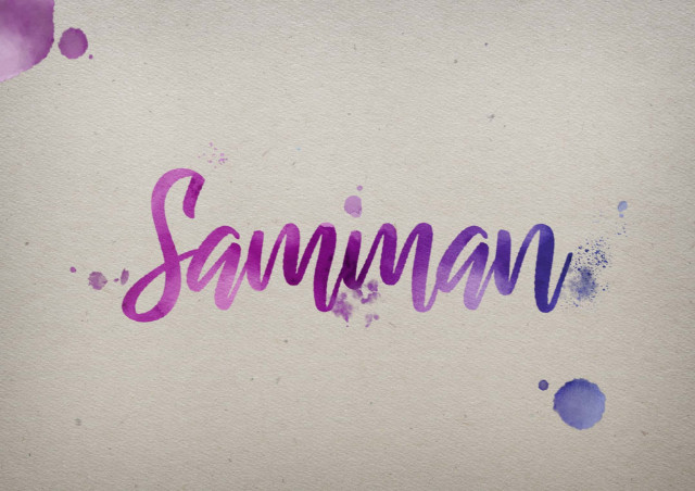 Free photo of Samman Watercolor Name DP