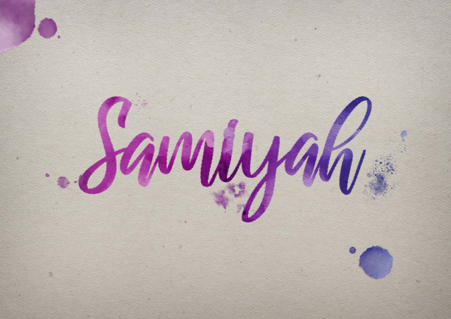 Free photo of Samiyah Watercolor Name DP