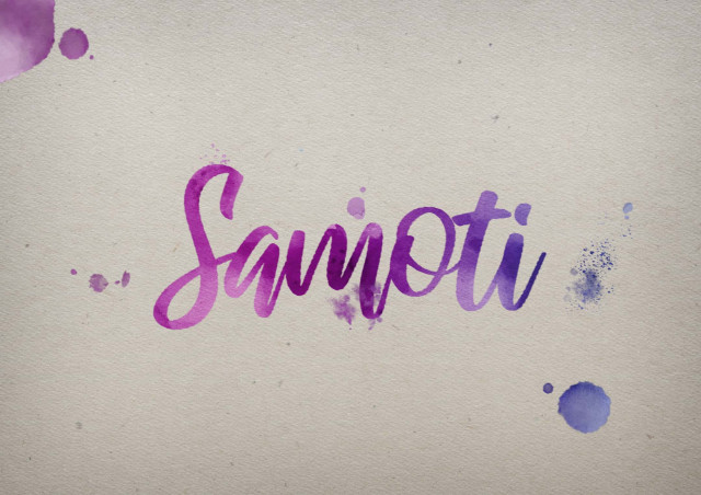 Free photo of Samoti Watercolor Name DP