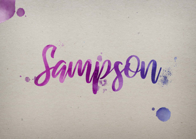 Free photo of Sampson Watercolor Name DP