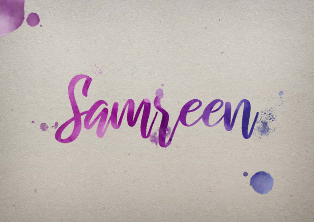 Free photo of Samreen Watercolor Name DP