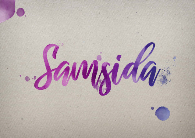 Free photo of Samsida Watercolor Name DP