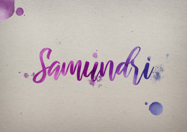 Free photo of Samundri Watercolor Name DP