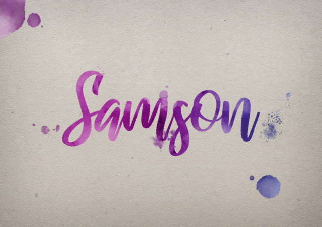 Free photo of Samson Watercolor Name DP