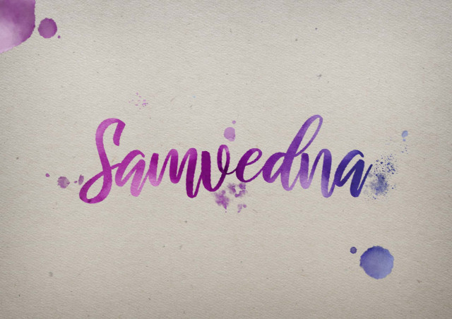 Free photo of Samvedna Watercolor Name DP