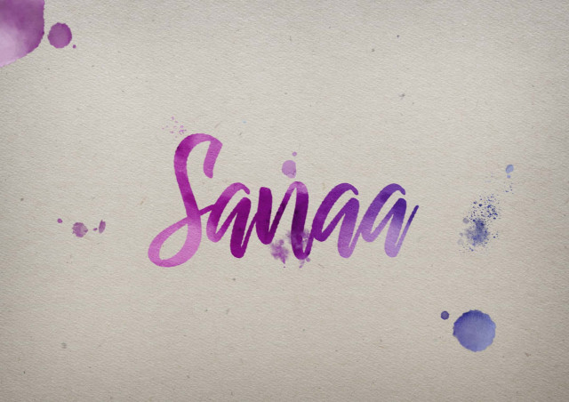 Free photo of Sanaa Watercolor Name DP