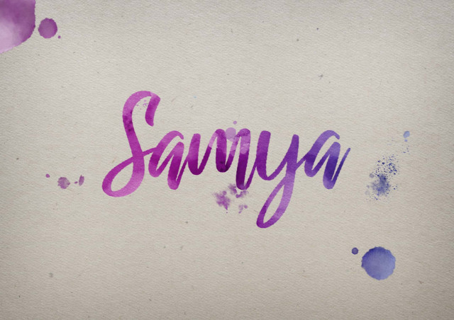 Free photo of Samya Watercolor Name DP