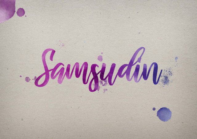 Free photo of Samsudin Watercolor Name DP