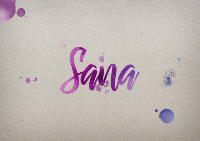 Free photo of Sana Watercolor Name DP