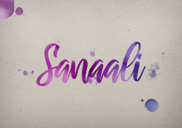 Free photo of Sanaali Watercolor Name DP