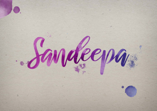 Free photo of Sandeepa Watercolor Name DP