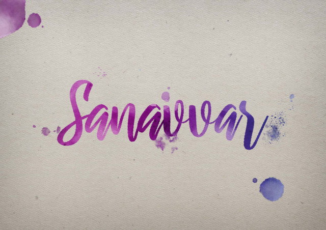 Free photo of Sanavvar Watercolor Name DP