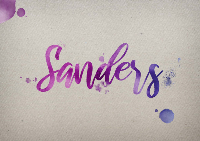 Free photo of Sanders Watercolor Name DP