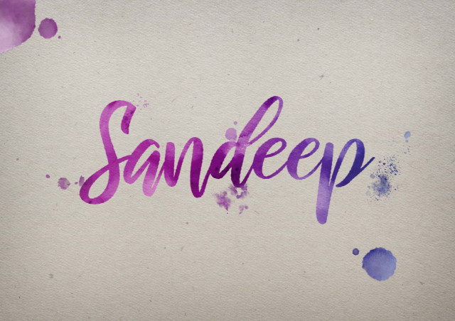 Free photo of Sandeep Watercolor Name DP