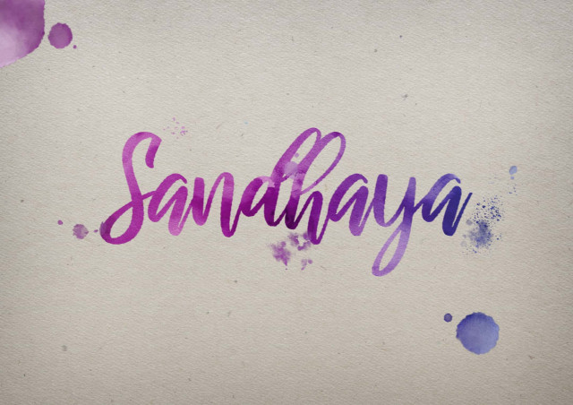 Free photo of Sandhaya Watercolor Name DP