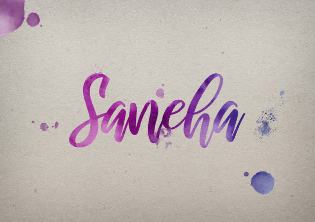 Free photo of Saneha Watercolor Name DP