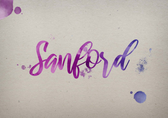 Free photo of Sanford Watercolor Name DP