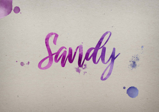 Free photo of Sandy Watercolor Name DP