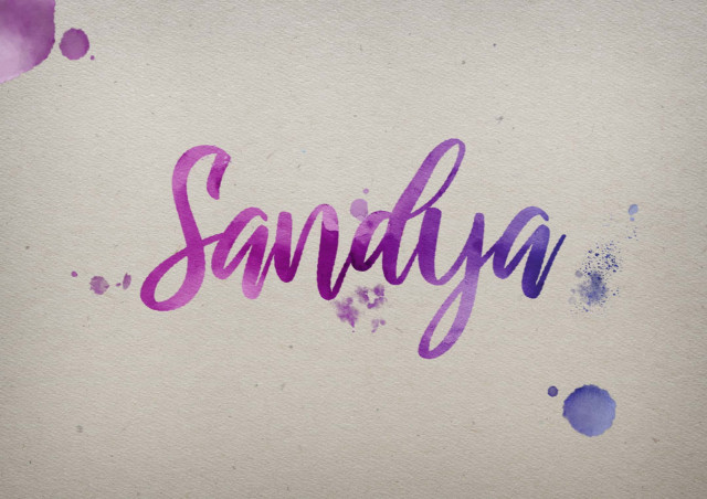 Free photo of Sandya Watercolor Name DP