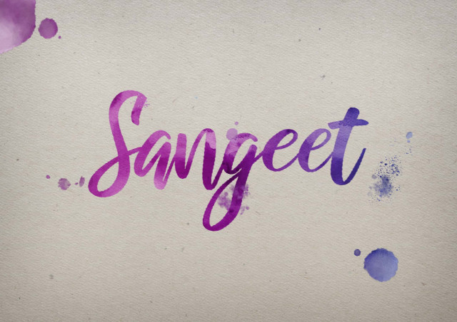 Free photo of Sangeet Watercolor Name DP