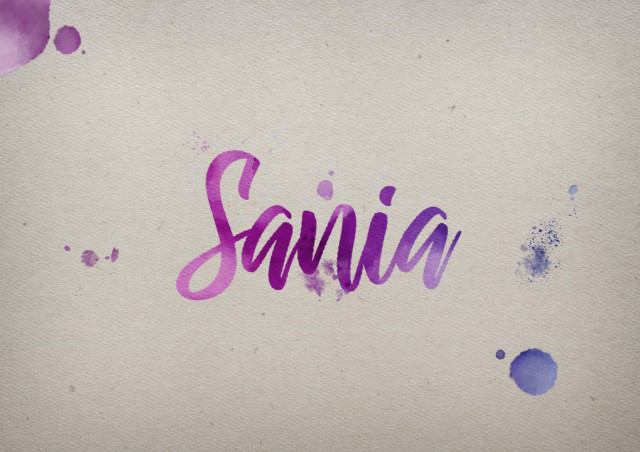 Free photo of Sania Watercolor Name DP