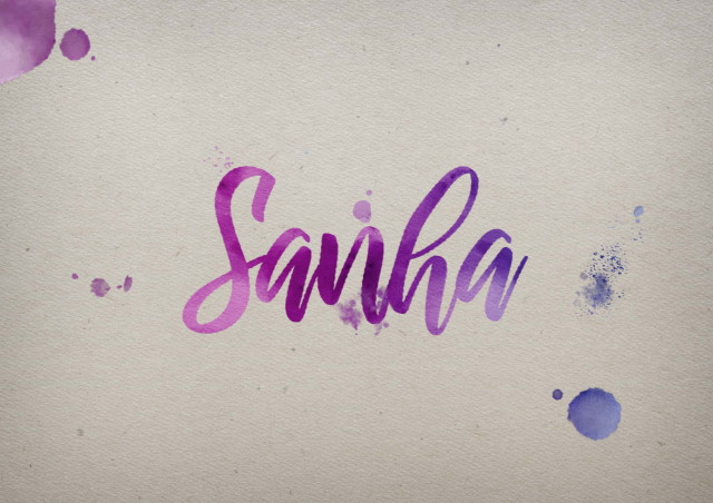 Free photo of Sanha Watercolor Name DP