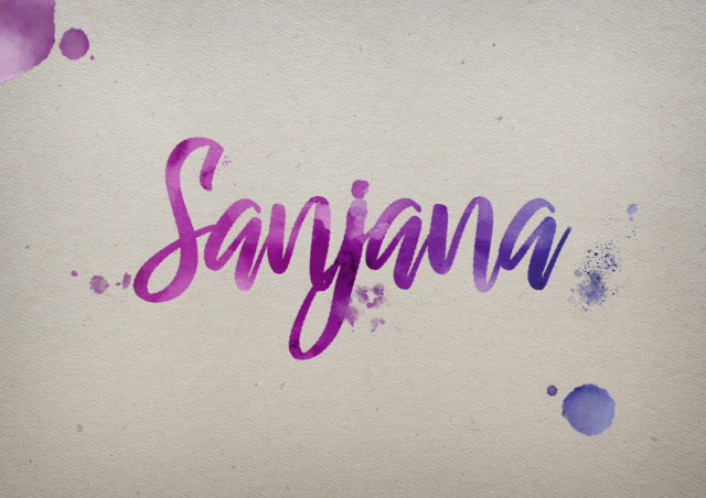 Free photo of Sanjana Watercolor Name DP