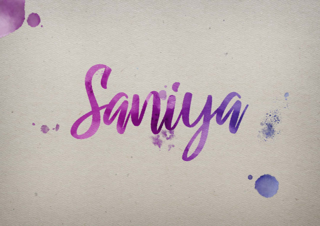 Free photo of Saniya Watercolor Name DP